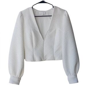 Eri + Ali x Anthropologie White Crop Top Jacket